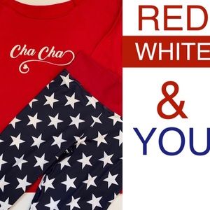 Cha-Cha leggings - red white & you